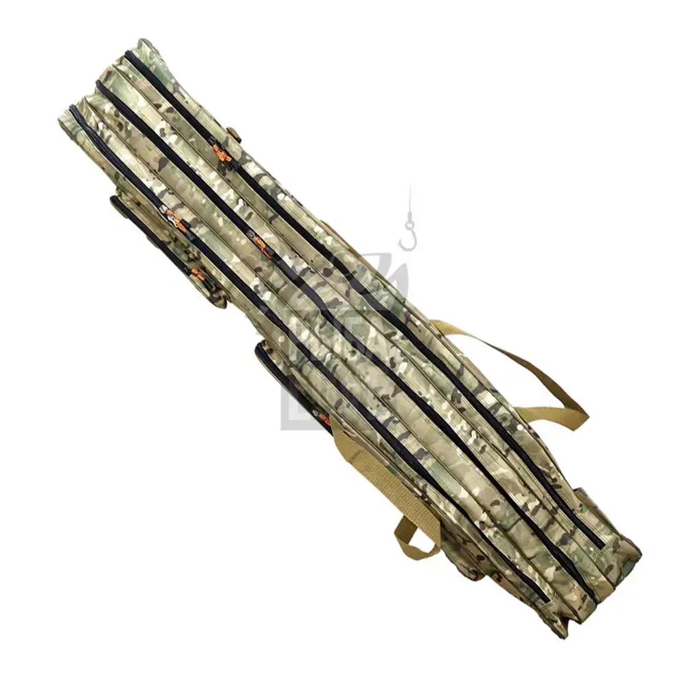 Чехол для удилищ с катушкой полужесткий KAIDA Rodcase Camo (3+2) 3 отделения