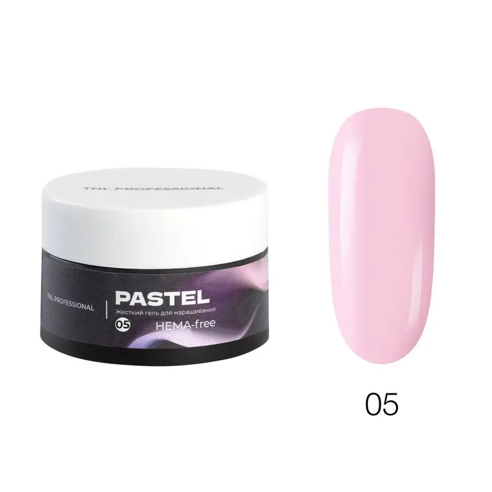 TNL Гель для наращивания Pastel жесткий, HEMA-Free №05, 30 мл