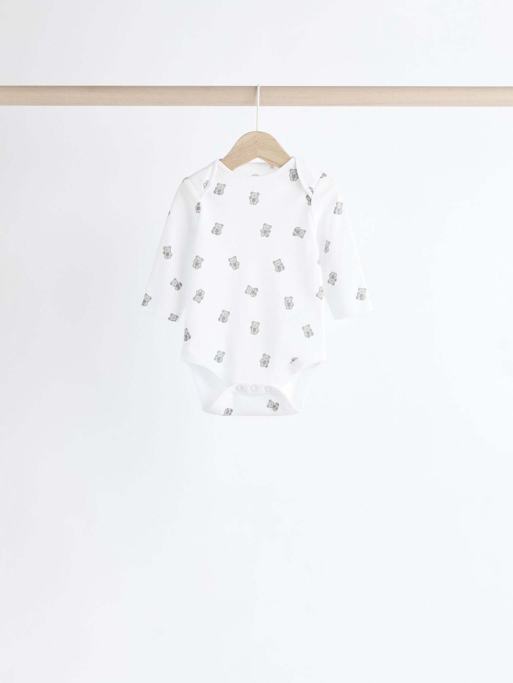 Боди с длинным рукавом для малышей Next K79-966, 5 шт., Белый, Серый