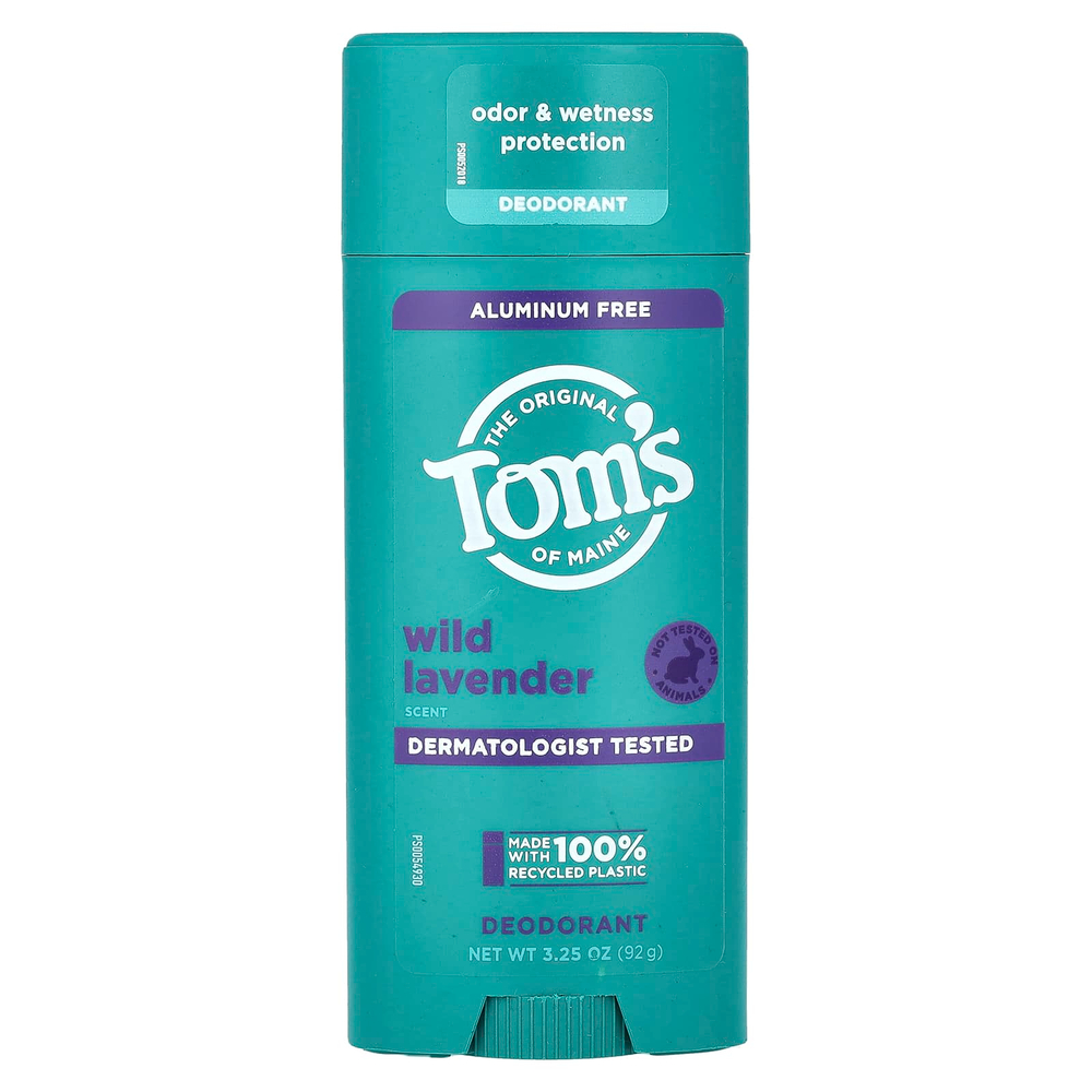 Tom's of Maine, дезодорант без алюминия, дикая лаванда, 92 г (3,25 унции)