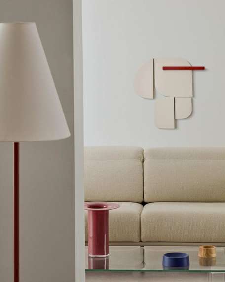 Стеновая панель Danei бело-красная 50x30 см