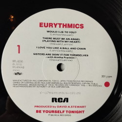 Винтажная виниловая пластинка LP Eurythmics Be Yourself Tonight (Japan 1985) (Obi) Adrian