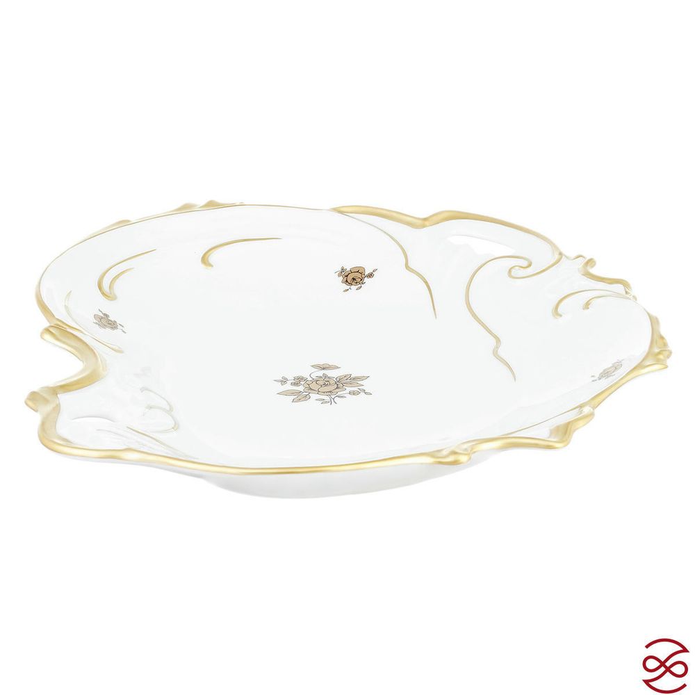 Салатник Queen's Crown Золотая роза 28 см