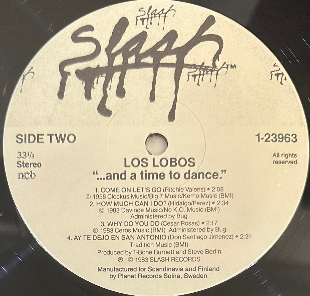 Los Lobos - ... And A Time To Dance (Скандинавия 1983г.)