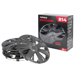 Колпаки R14 Sirius 4шт (черно-матовые) ABS-пластик ARNEZI A0702041
