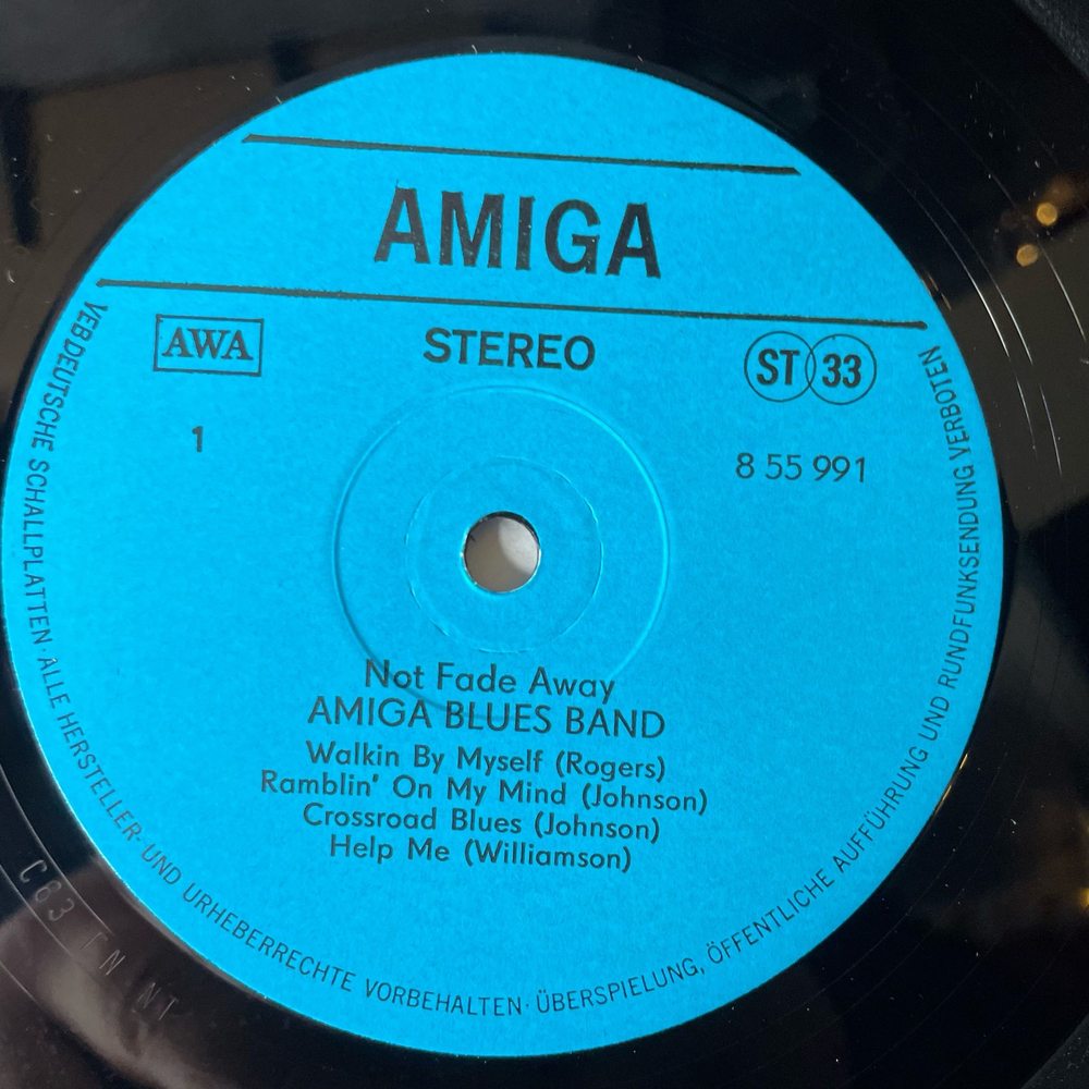 Винтажная виниловая пластинка LP Amiga Blues Band Not Fade Away (ГДР 1983)