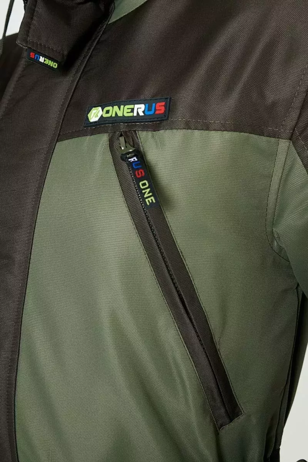 Демисезонный мужской костюм Onerus Горный -5 (Таслан,Флис) Тёмный хаки