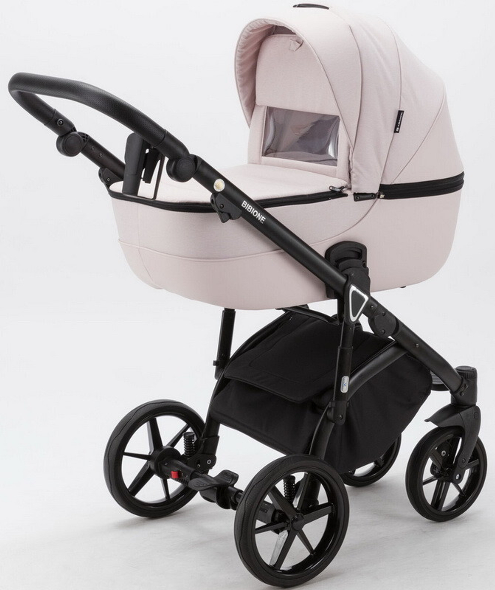 Детская коляска Adamex Bibione 2 в 1 BI-PS26 (СВ.РОЗОВ+СВ.РОЗОВ.КОЖА)