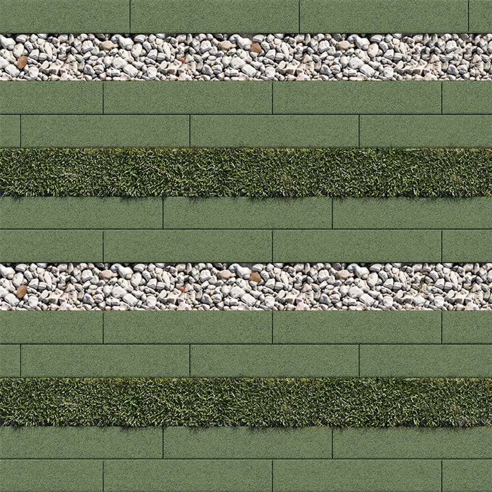 Тротуарная плитка ГАЗОННАЯ РЕШЕТКА - Стандарт Зеленый