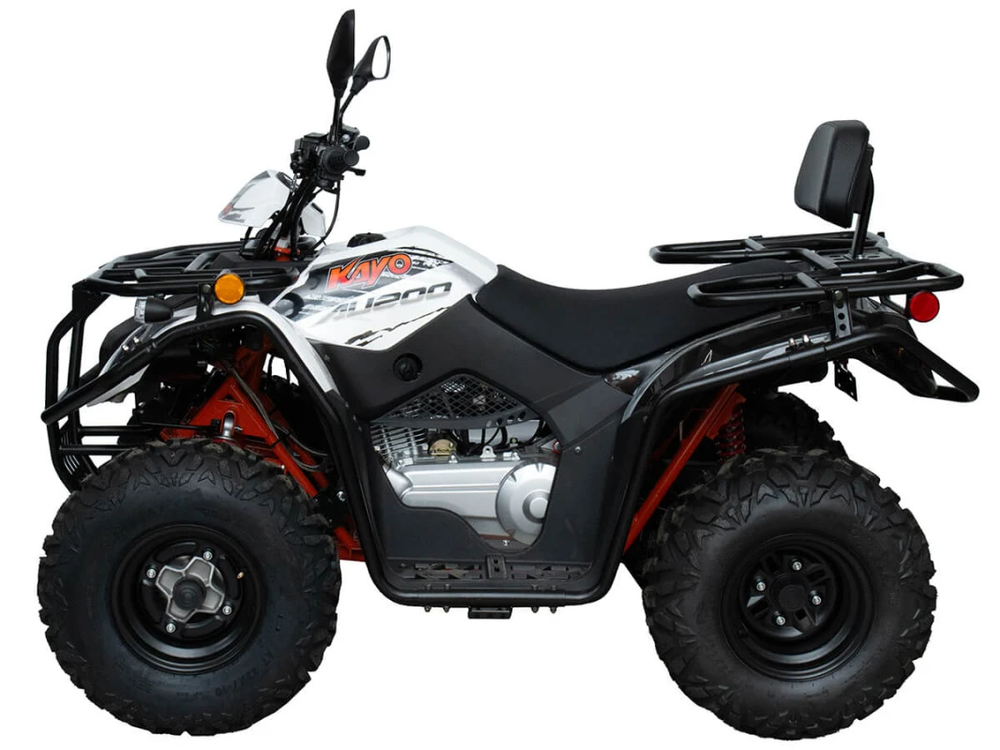 Квадрицикл KAYO AU200 спинка дуги (белый пластик 2024 г.) (ПТС)