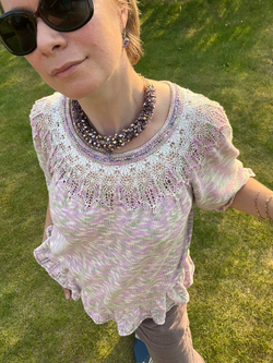 Тесьма кружево для кокетки и вязания Павлиний хвост