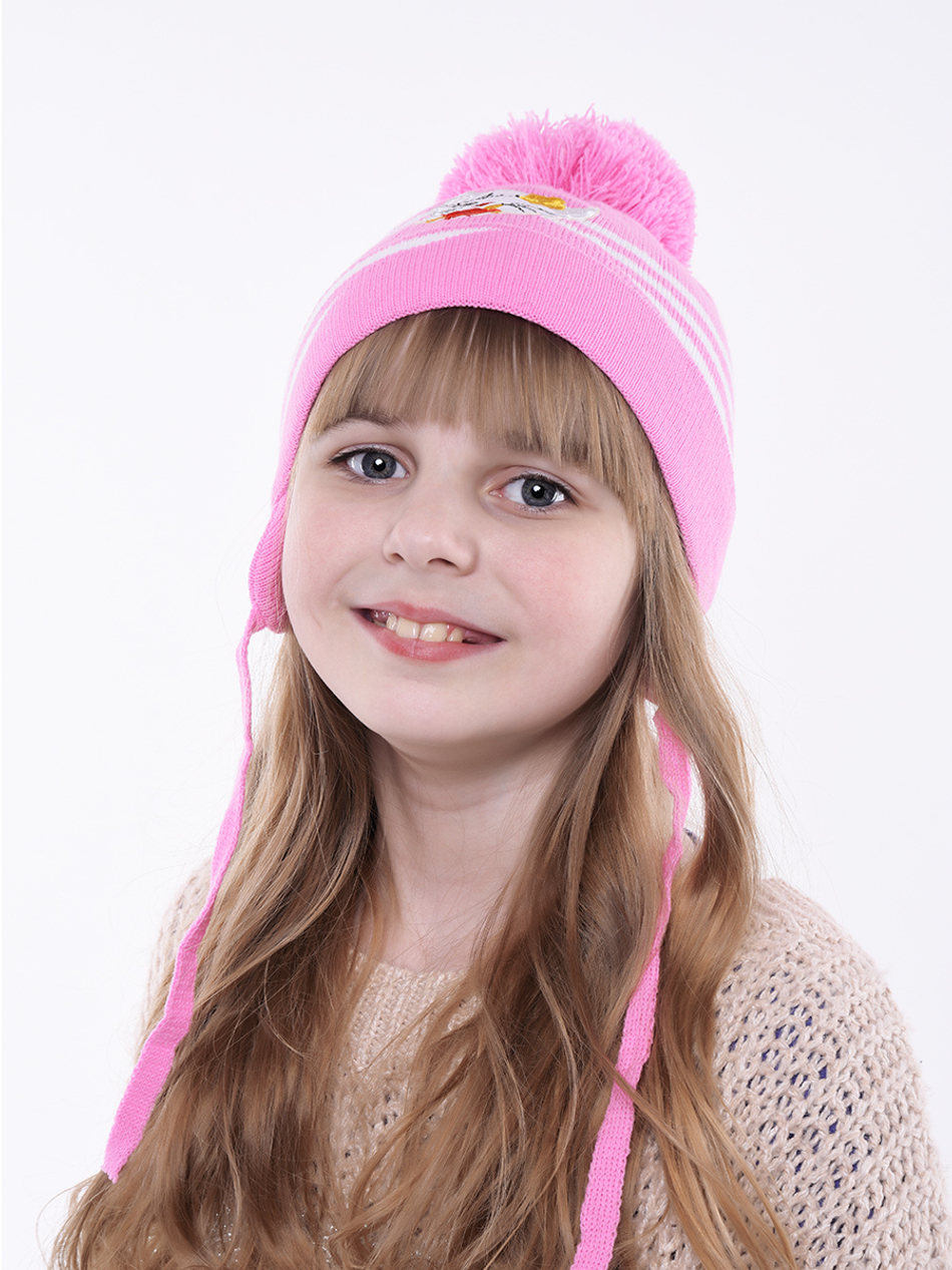 Шапка для девочки на иск. меху