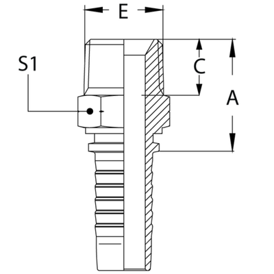 Фитинг DN 20 NPTF 3/4