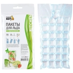 Пакеты для льда, с гидроклапаном, 7*28 шт,196 кубик, ПВД, 25, Рыжий кот