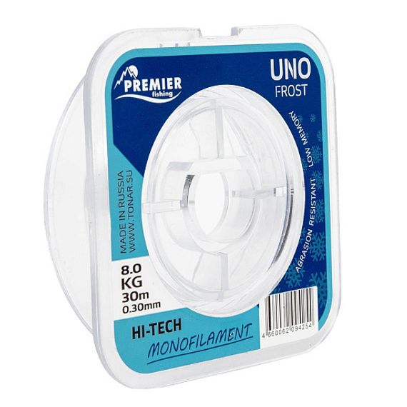 Леска UNO FROST 0,30mm/30m Clear Nylon PREMIER fishing (PR-UF-T-030-30)