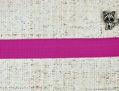 Лента ременная стропа, 16,5 гр/м, ш. 3 см, ярко-розовый