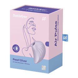 Вакуумно-волновой стимулятор с вибрацией Satisfyer Pearl Diver, фиолетовый