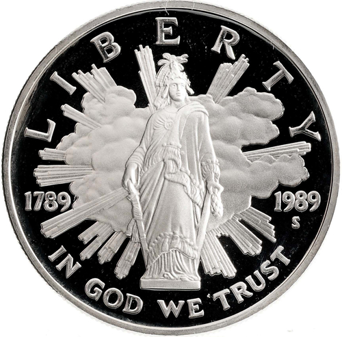 1 доллар. 200-летие Конгресса (S) 1989 г. PROOF
