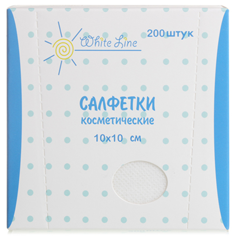 Салфетка 10*10 белый (коробка200шт) White line