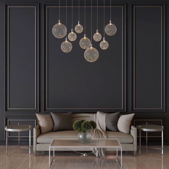 Подвесной светодиодный светильник Eurosvet Gemini 90353/9 хром