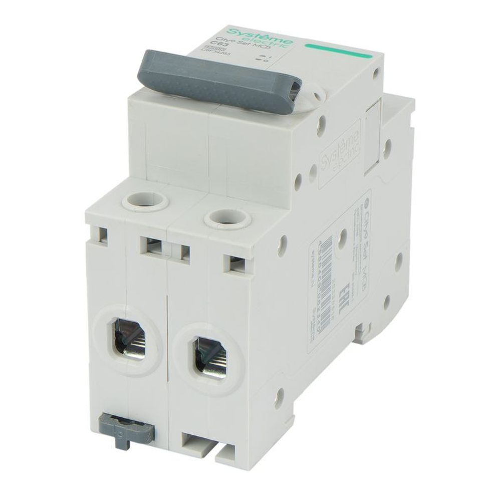 Выключатель автоматический двухполюсной C 63А 4.5кА City9 Systeme Electric
