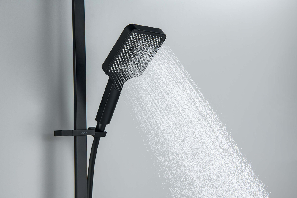 Душевой гарнитур 3jet 68 см AQUATEK, матовый черный AQ2019MB ЛИБРА