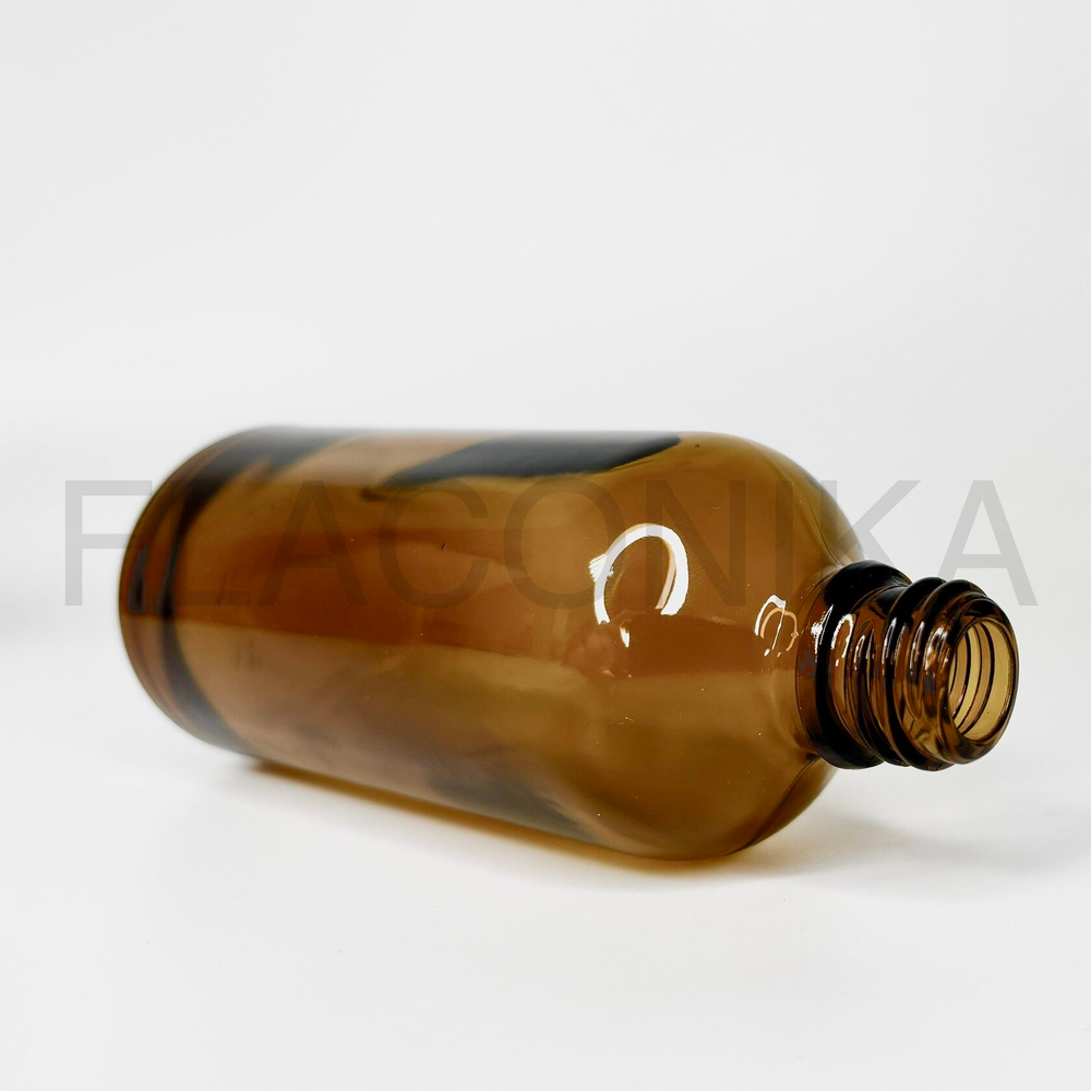 Флакон стекло 100 мл (18) коричневый Китай