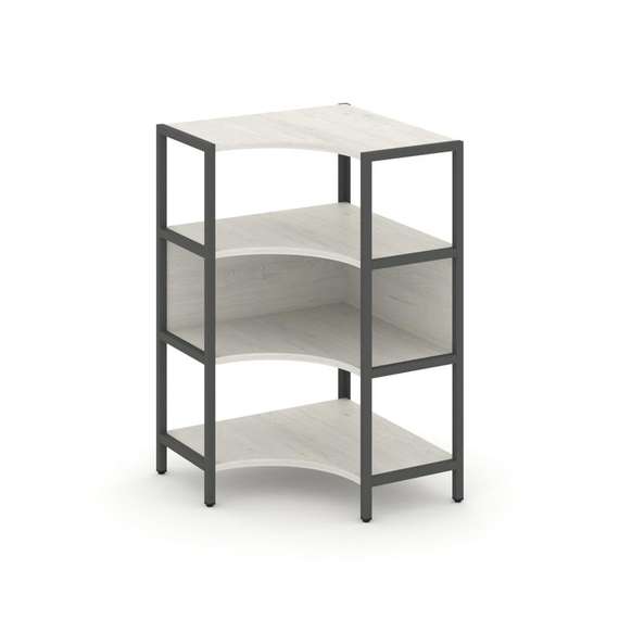 Shelf System Односекционный угловой стеллаж трехярусный SN.STMU-311 Дуб Наварра/Металл Антрацит 810*