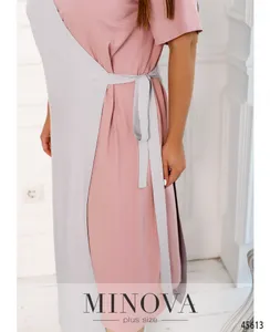 Платье 2288Б-пудра-серый Minova