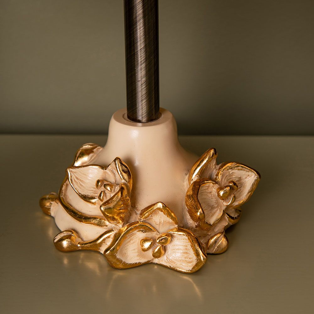 Настольная лампа Орхидея Лайм Айвори с абажуром Адель Айвори