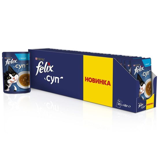 Purina Felix Суп c треской 48 гр Purina Felix Суп c треской 48 гр