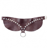 Бордовый широкий кожаный ошейник БДСМ Арсенал Lady's Arsenal Wide Collar Maroon 67010