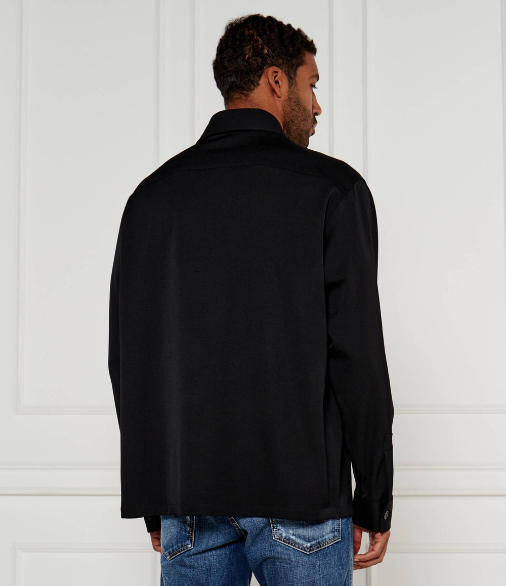 Хлопковая рубашка Balmain - черный(DH0HS391 WB01)