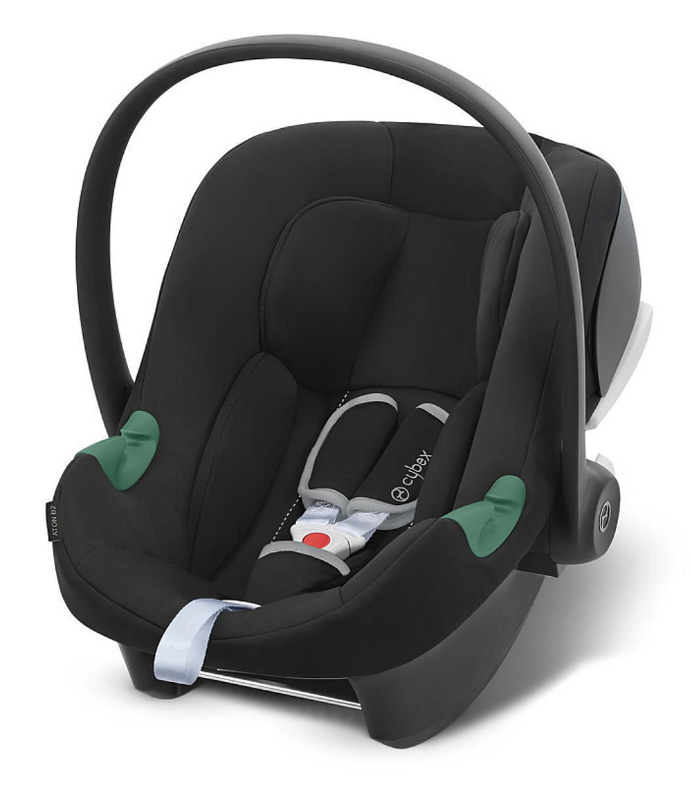 Детская коляска Cybex Balios S Lux BLK Aton B2 i-Size 3 в 1 Moon Black с дождевиком/Volcano Black