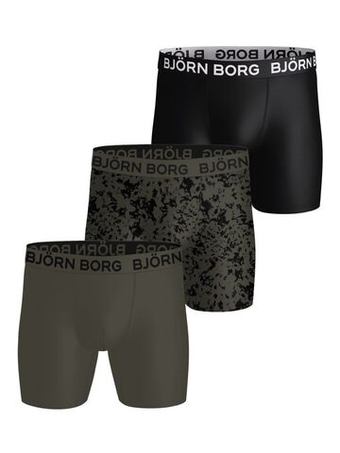 Мужские спортивные боксеры Bjorn Borg Sports Microfiber 3P - black/green/print