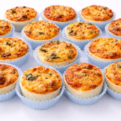 Мини киш с курицей и шпинатом