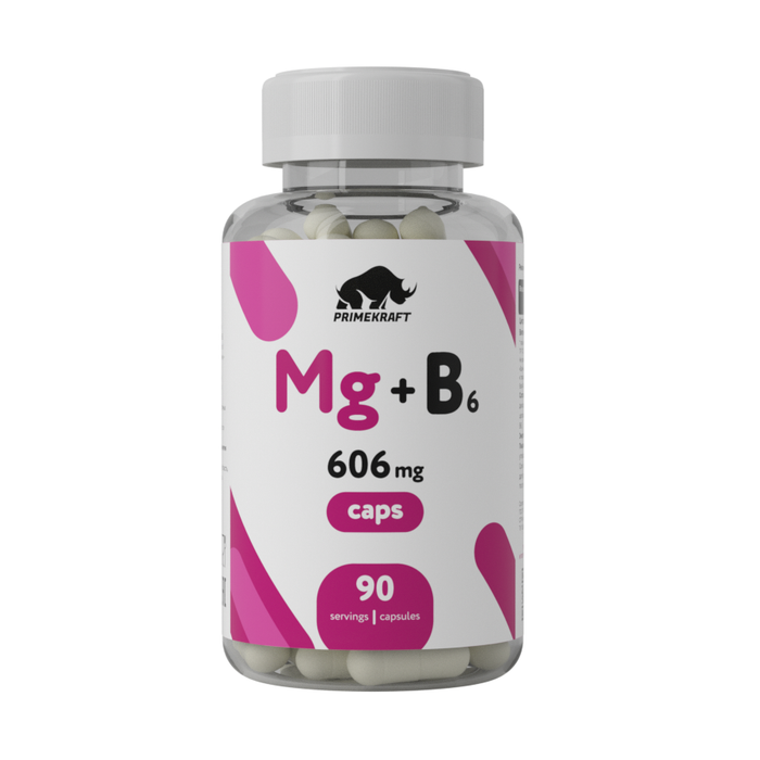 Магний с Витамином В6, Magnesium B6, Prime Kraft, 90 капсул