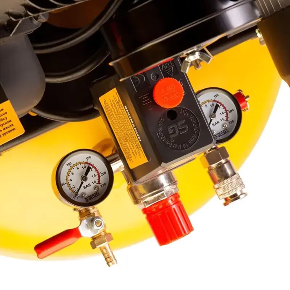 DENZEL BCV2200/100V компрессор воздушный 2.3 квт, ременный привод, 100 литров, 440 л/мин 58112