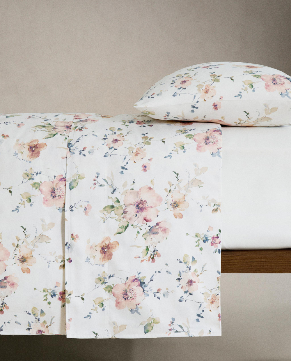 Пододеяльник Zara Home сатин, хлопок 100%, с цветочным принтом, 6156/088