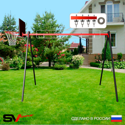 Уличные качели Sv Sport УК160КП2 (3.0м/Щит баскет/Подвесы на подш 2к)