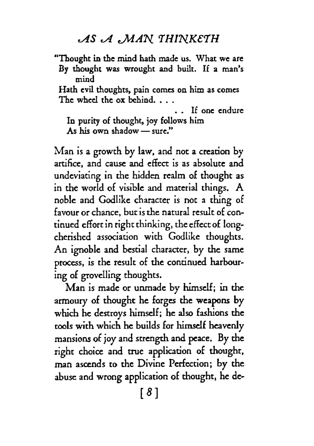 As a man thinketh | James Allen