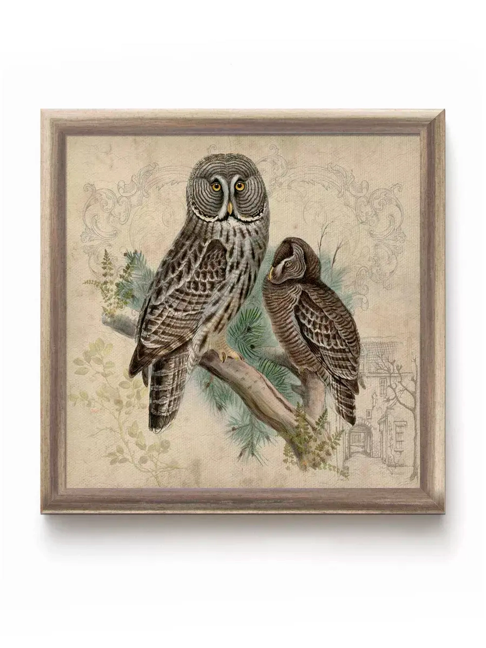 Картины на стену интерьерная на холсте 4 шт, 23*23 см