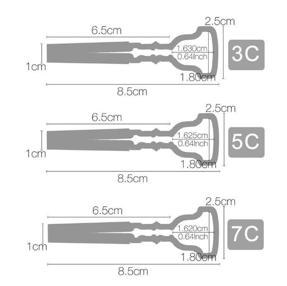 Мундштук для трубы 5C CLASSIC серебристый