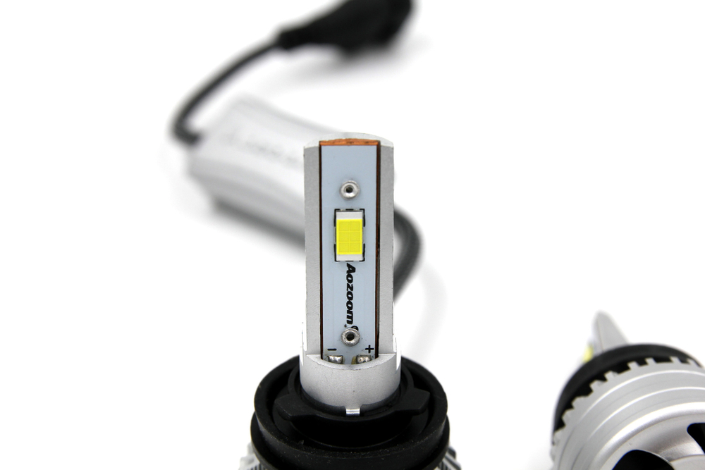 Светодиодные лампы H8/H9/H11/H16 Aozoom ALH-08 в штатную линзу с вент-ром, 12V, 35W, 6000K (комплект, 2шт)