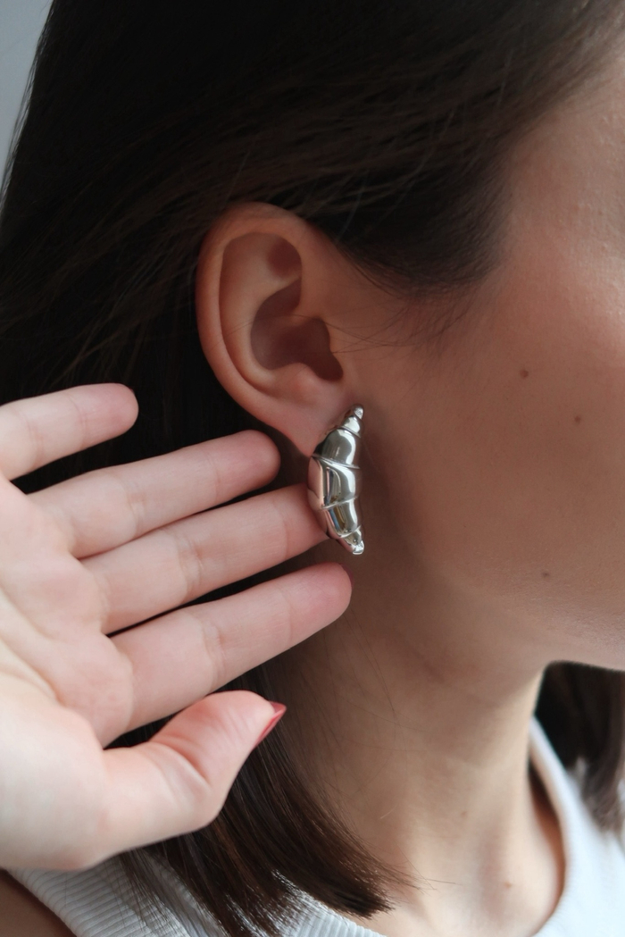 Серьги КРУАССАНЫ silver