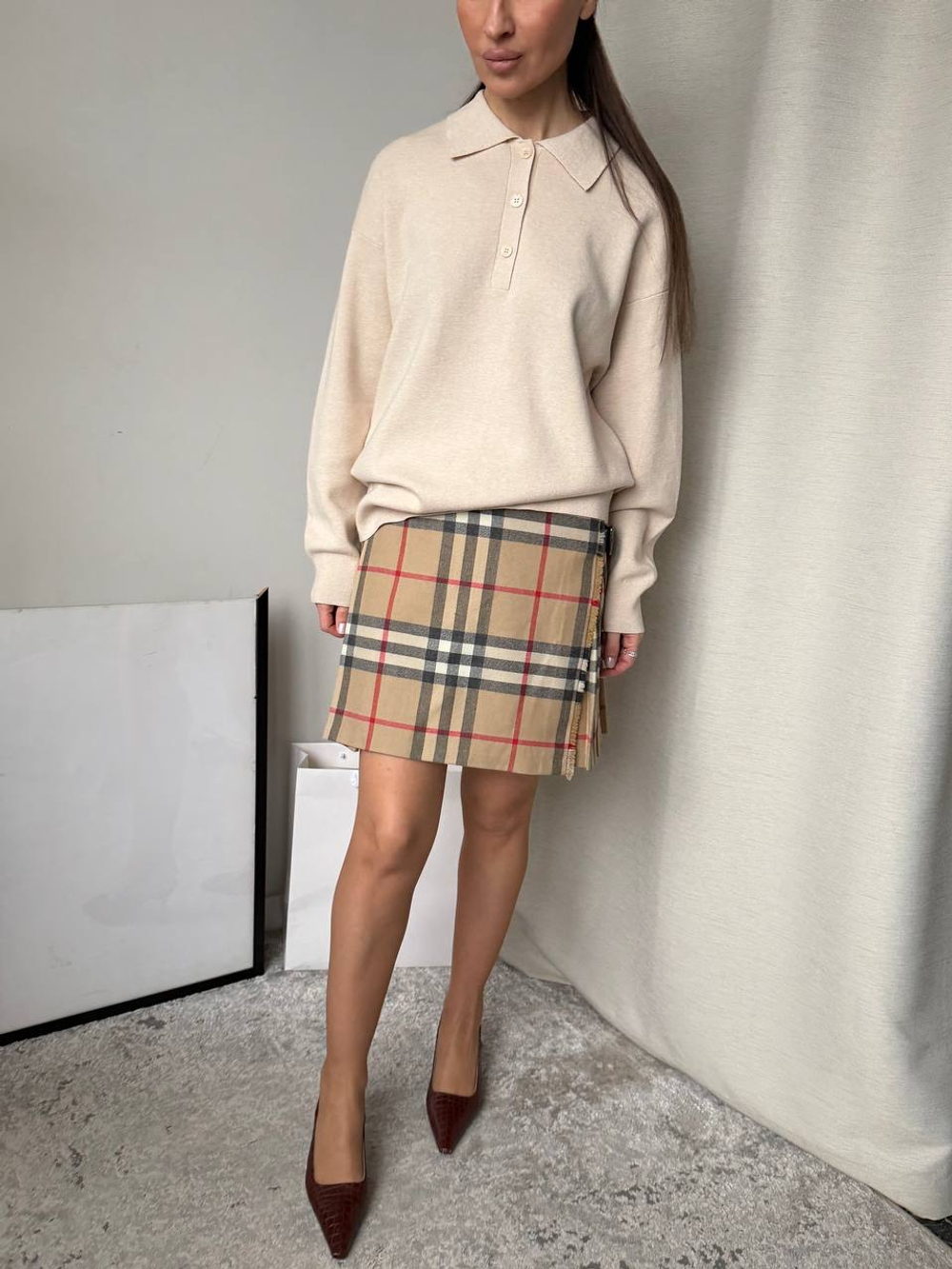 Шерстяная юбка Burberry, m
