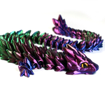 Дракон "каменный" игрушка антистресс, 3D фигурка дракона с глазами, красно-сине-зеленый, 45 см.