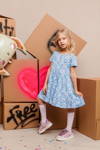 033_БК25 Платье для девочки, мультиколор