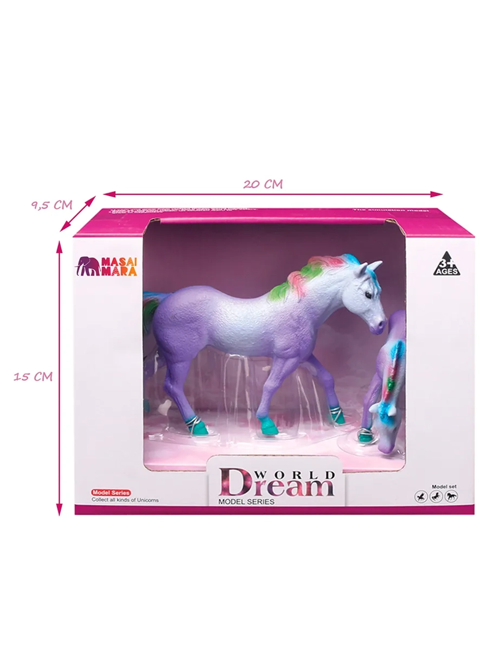 Набор фигурок животных Мир фэнтези Семья фиолетовых сказочных лошадей 2 шт