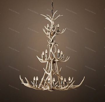 Люстра ADIRONDACK ANTLER THREE-TIER Restoration Hardware